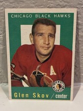 1959-60 Topps #12 Glen Skov Chicago Black Hawks EXMT