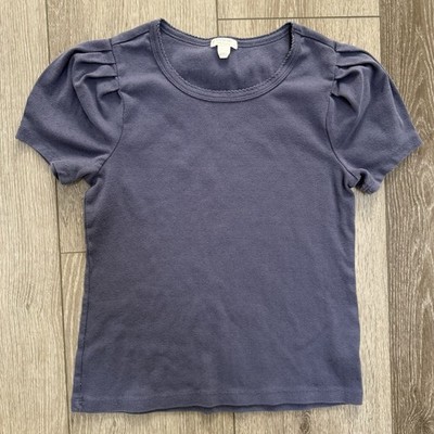 Crewcuts Pointelle Knit Short Sleeve T Shirt Navy Xl 12-14