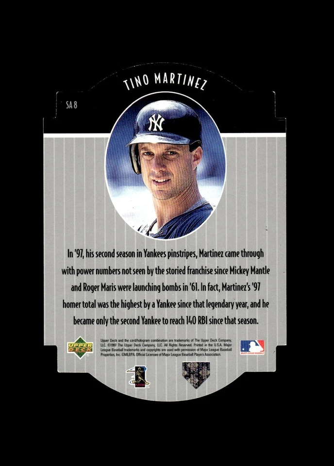 1997 Upper Deck Star Attractions #SA8 Tino Martinez New York Yankees - Image 2 of 2