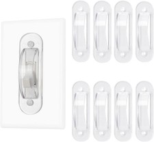 Child Safety Clear Wall Switch Guards - 8 Pack to Prevent Accidental Switches