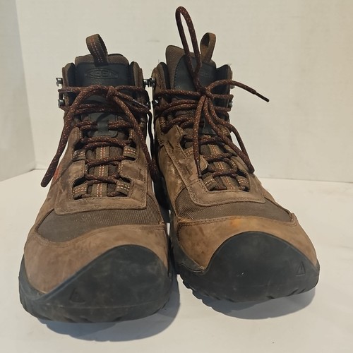 Keen Boots Mens Size 12 Basin Ridge Hiking Brown Leather Outdoors - Picture 2 of 9