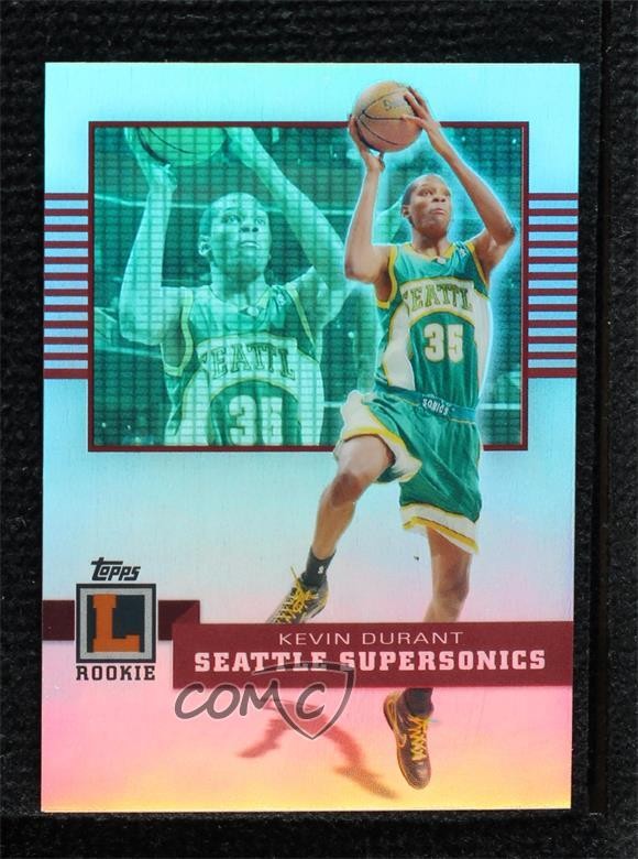 2007-08 Topps Letterman Rookie Refractor 73/99 Kevin Durant #56 Rookie RC fb8