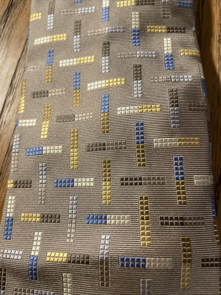 Галстук EUC Metropolitan от Lord & Taylor тканый геометрический шелковый галстук сделано в США - Изображение 3 из 4