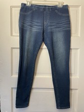 Hue Women s Dark Wash Jegging Size M Pull On Stretch Comfort