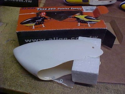 ALIGN HC2101T = 250SE FIBERGLASS CANOPY, WHITE: TREX 250  (NEW)