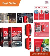 Automotive Oil Film Cleaning Brush 2 Pack Glass Coating for Windshield Clear