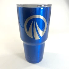 Yeti Rambler 26 oz Stackable Cup w/ Lid Glossy Blue Company Logo