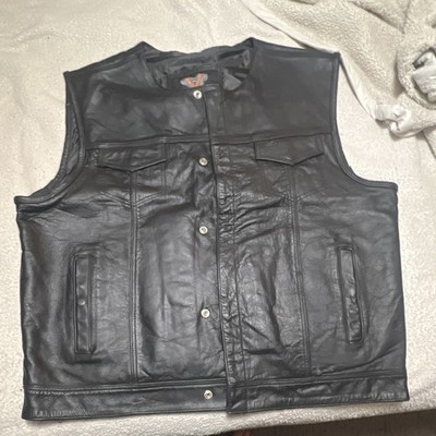 Vance Men s Motorcycle Leather Vest 3XL