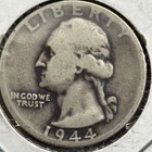1944 P Washington Silver Quarter 90% SILVER