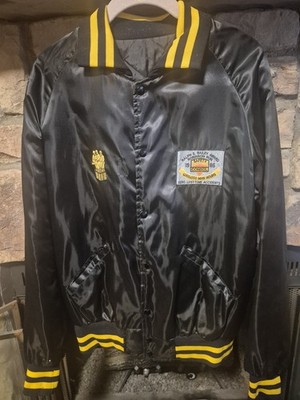 Vintage 1985 Consol Mining Mens Black Jacket Size S Robinson Run Mine No.95