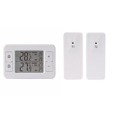 Dual Sensor Wireless Temperature Monitor for Refrigerators and Freezers