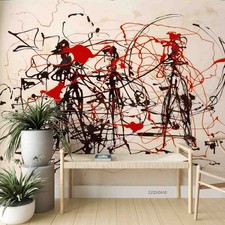 3D Jackson Pollock Painting Wallpaper Wall Murals Removable Wallpaper