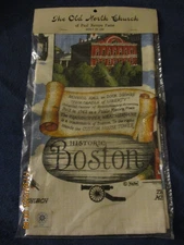 New Kay Dee Hand Printed American Linen The Old North Church Paul Revere