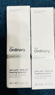 The Ordinary Peeling Solution AHA 30% BHA 2% 30mL Exfoliating Facial for Acne