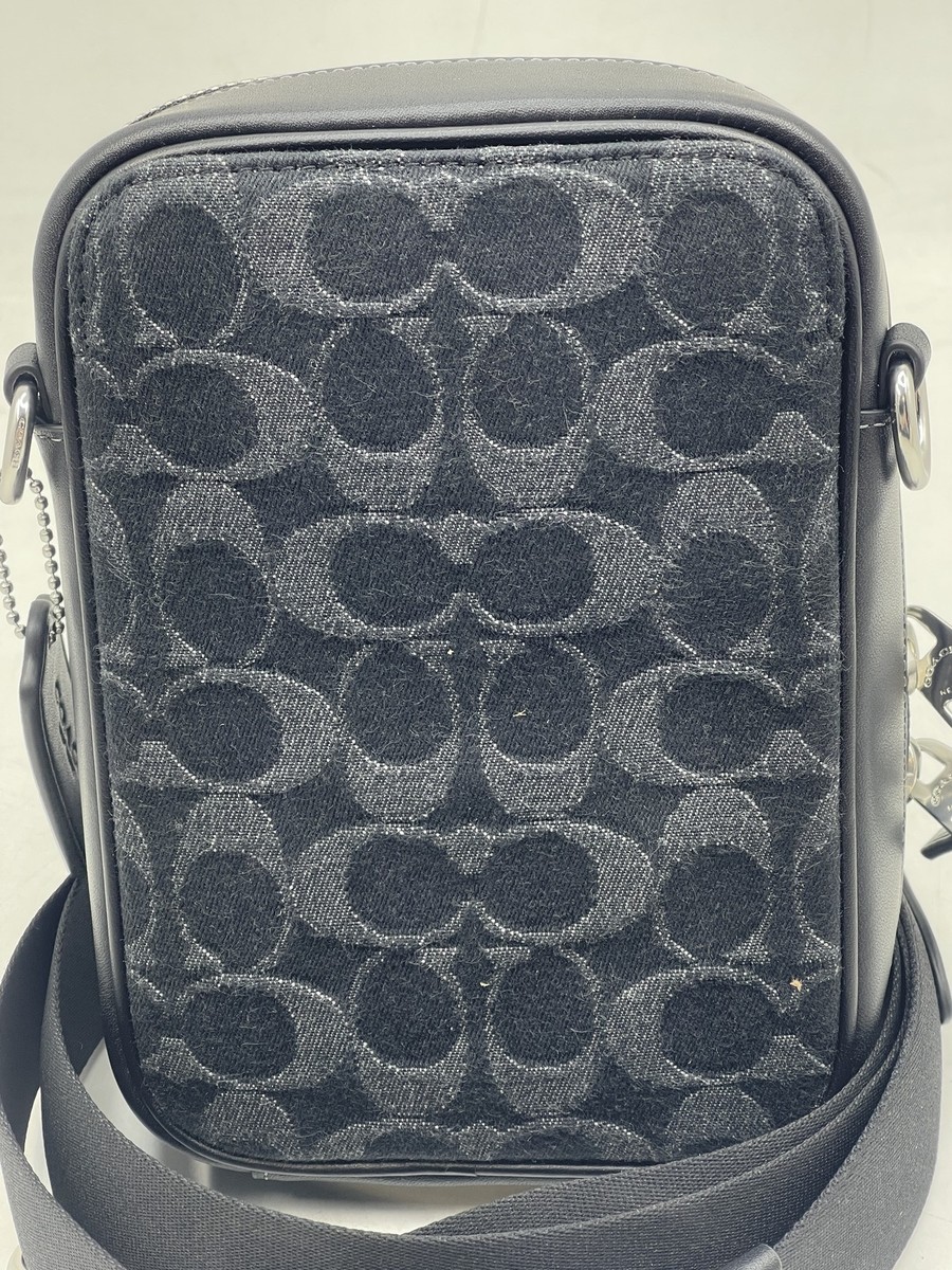 Coach Women's Stanton Crossbody Bag Silver / Black Signature