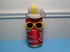 1998 "COCA-COLA CAN IN SHADES" BEAN BAG 6.5" PLUSH  ML324 