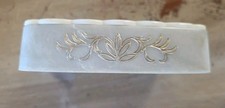 Vintage Soap Dish Marblized Plastic White Removable Tray