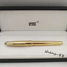 Montblanc Gold Black Classique Luxury Rollerball Pen 163 New With Box Refill OEM