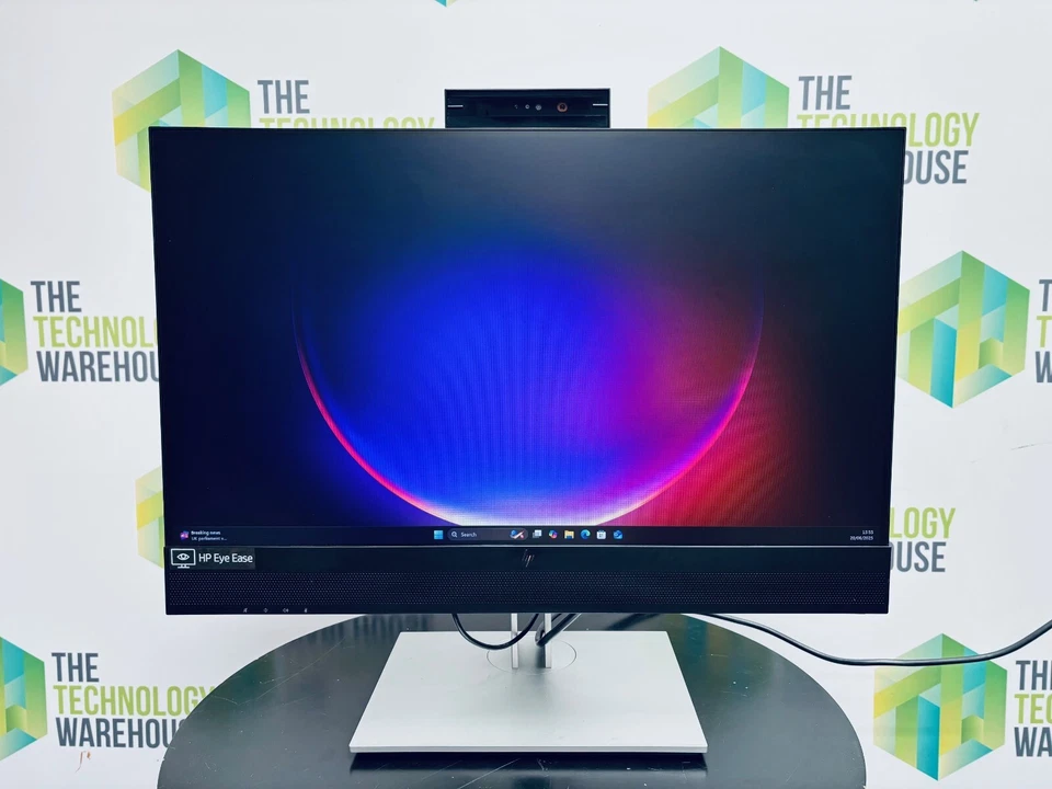 HP E24mv G4 Monitor - 24" FHD 1920 x 1080 Conferencing Speakers & Webcam + Stand - Image 2 of 4