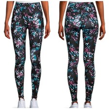 Avia Active Performance Leggings Women XS Side Pocket Floral Athleisure Stretch