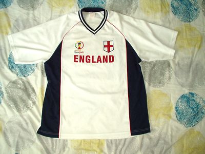 Football T Shirt England 2002 Korea Japan World Cup White Extra Large XL | eBay