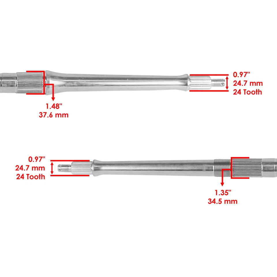 For Yamaha Banshee 350 Rear Axle Shaft w/ Housing Carrier Hub Bolt YFZ350 89-06  - Image 3 of 4