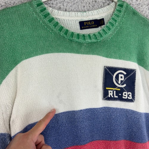 Polo Ralph Lauren CP-93 Regatta Striped Sweater Yacht Sailing Men's Size L *READ - Picture 3 of 13