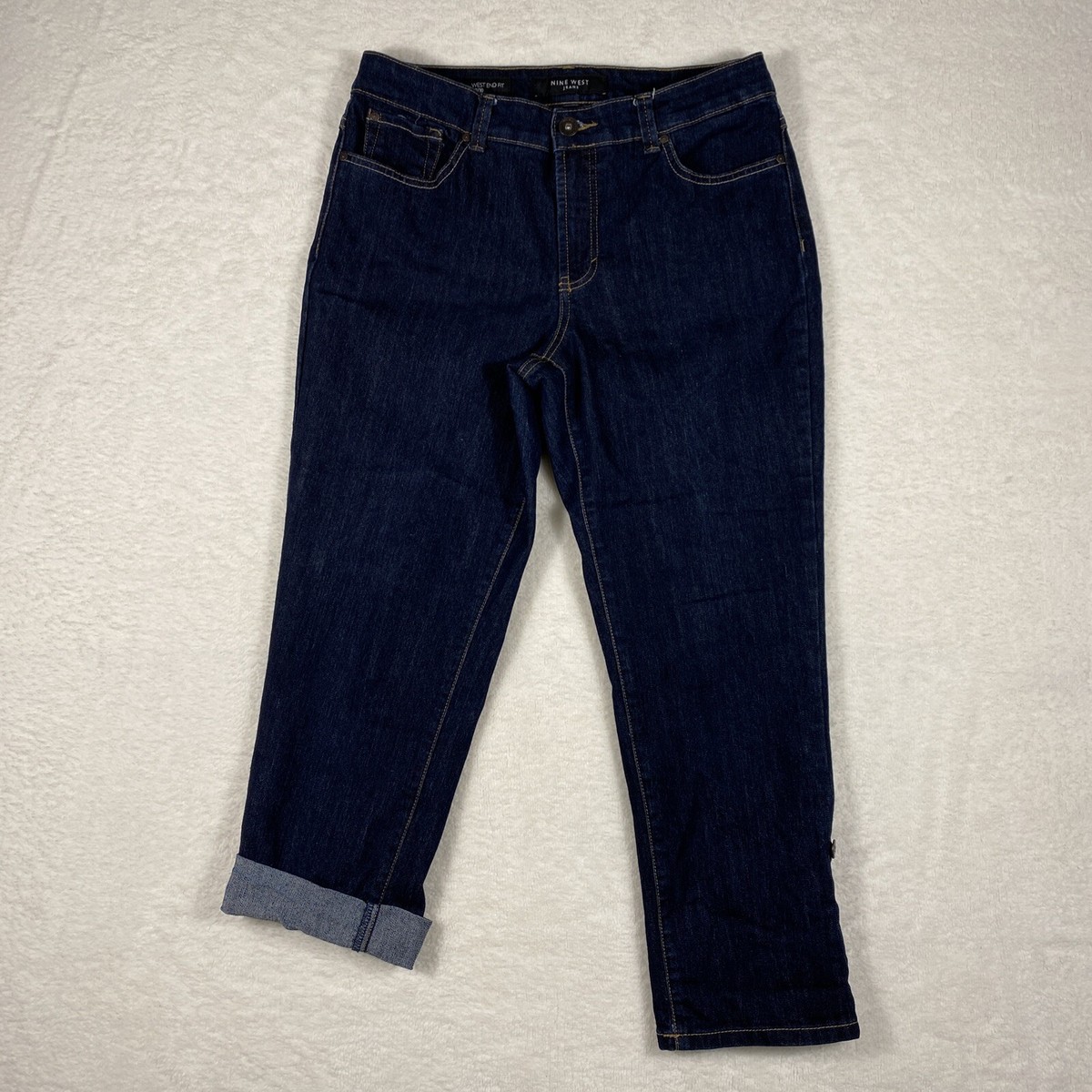 Women's Nine West Dark Blue Denim Jeans/Capris Size 10/30