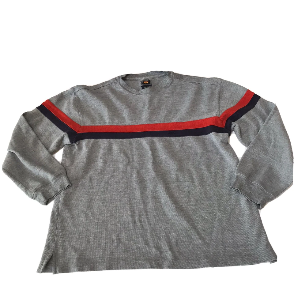 Camisa De Colección Y2K Para Hombres Mediana Rayas Acanalada Gris Surf Patín Grunge Envejecida Foto 2 de 4