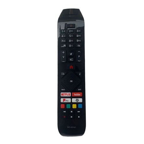 Télécommande Neuve RC43141 Pour TV Hitachi 43HB26T72U 43HK25T74U – Avec Boutons Netflix, Fplay – 433 MHz