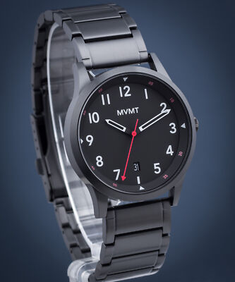 MVMT Field Mens Watch, 41 MM Stainless Steel Link Band, Analog