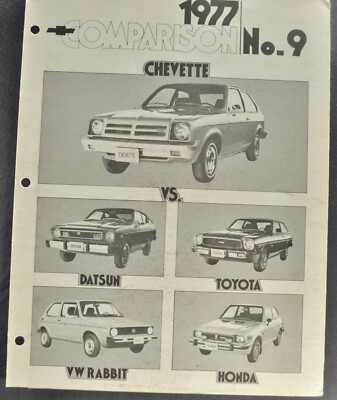 1977 Chevrolet Chevette vs Imports Salesmen Training Brochure Excellent Original