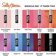 Sally Hansen Miracle Gel It Takes Two Nail Polish with Top Coat - Pick Color
