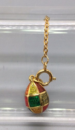 Joan Rivers Faberge Egg Pendant Charm - Gold Bow W