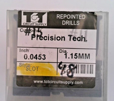 TCT REPOINTED DRILLS SLOT 1.15MM 0.0453" DIA 0.343" FLUTE LOT OF 50