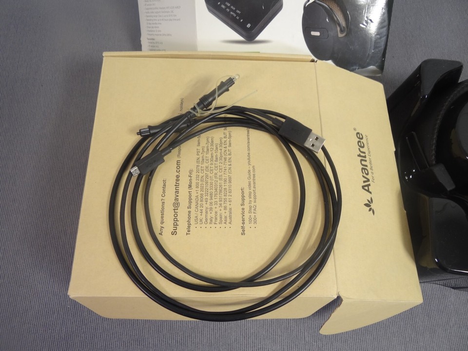 Avantree HT4186 draadloze hoofdtelefoon, draadloze nekbeugel, hoofdtelefoon voor televisie, pc met bluetooth-zender (optisch, RCA, AUX), plug & play, geen vertraging, ideaal voor senioren