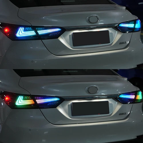 RGB LED Rear Tail Light Fit For Toyota Camry 2018-2023 Lexus Style Animation DRL - Picture 5 of 20