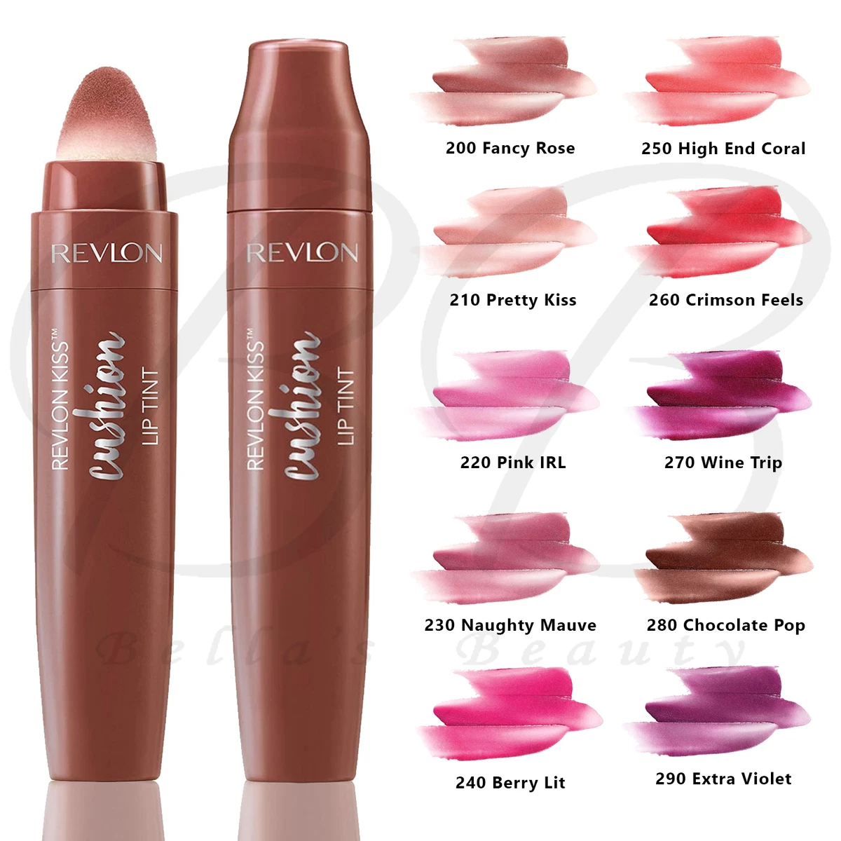 REVLON Kiss Cushion Lip Tint Lipstick Balm 4.4ml NEW CHOOSE YOUR SHADE