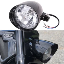 Bullet Tri Bar 5.75" Headlight For Harley Sportster Street Glide Dyna Chopper