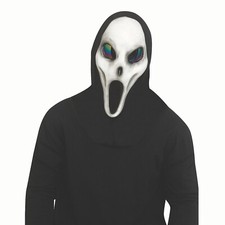 Alien Spawn Grey Full Mask With Black Hood - One Size - Playboy