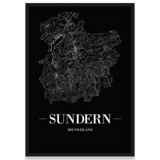 JUNIWORDS Stadtposter, Sundern, Schwarz, Kuns...
