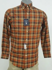 Daniel Cremieux Refined Sportshirt Khaki Checkered L/S Men's Shirt S NWT $79.50