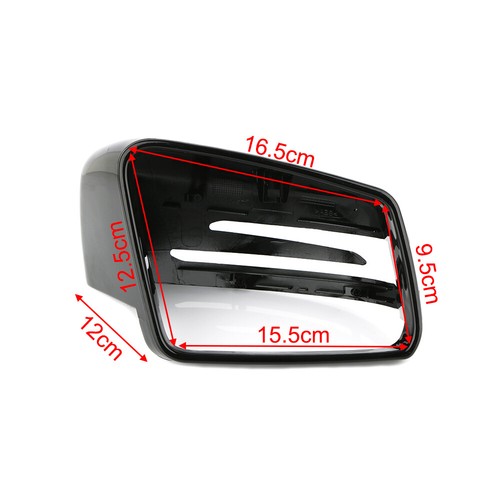 Pair Mirror Cover Caps Gloss Black For Mercedes Benz W204 W212 W221 C300 C218 - Picture 4 of 12