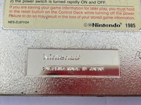 Zelda 2 The Adventure of Link (Nintendo NES-AL-USA 1985Gold Cartridge Japan Test