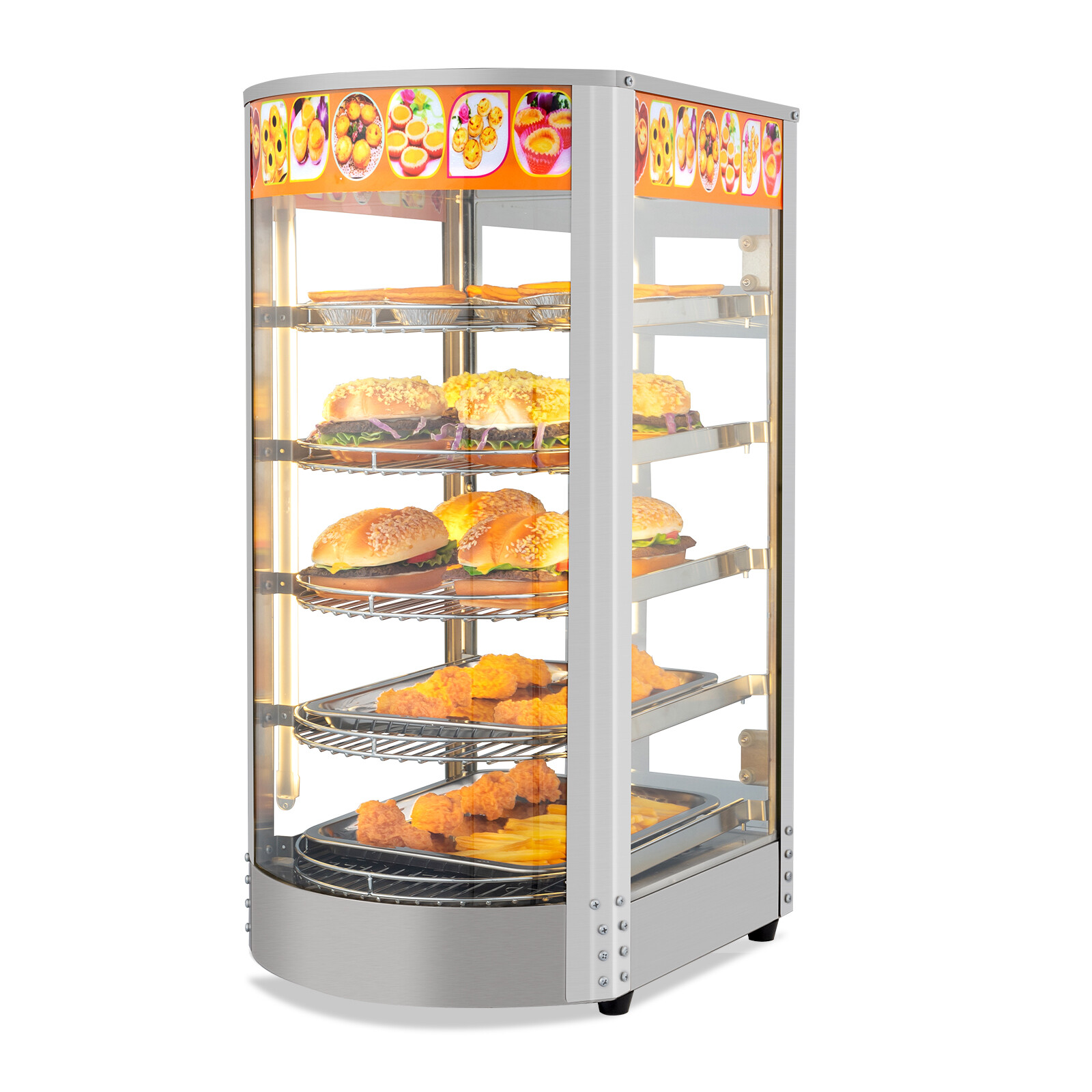 Commercial Food Warmer Display Electric Countertop Pretzel Pizza Warmer