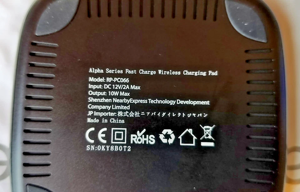 RAVPower Fast Wireless Stand Charger Pad 10W HyperAir iPhone 10W RP-PC066 - Image 3 of 4