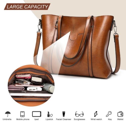 Women's Shoulder Bags Handbags Large Designer Leather Tote Bags NEW - Picture 7 of 7