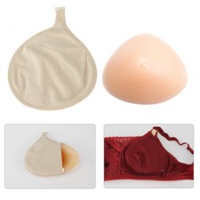 Prosthesis Silicone Breast Form Mastectomy Bra Insert with Protective Bag Hook