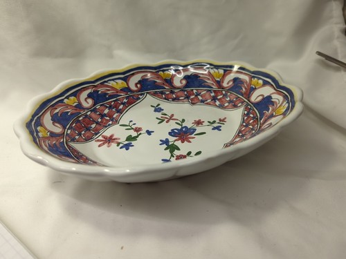 NORA FENTON Ceramic 1980's Vintage OVAL Decor PAIR OF DESIGNER PLATES PORTUGAL - Picture 14 of 17