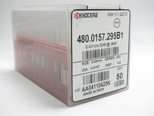Kyocera 0.40mm Tungsten Carbide Adv. Undercut Ext. Flute Drills 50-Pack New